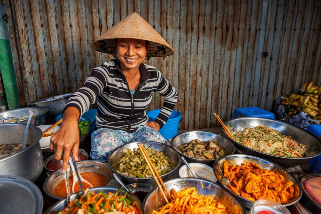 Vietnamese street food vendor