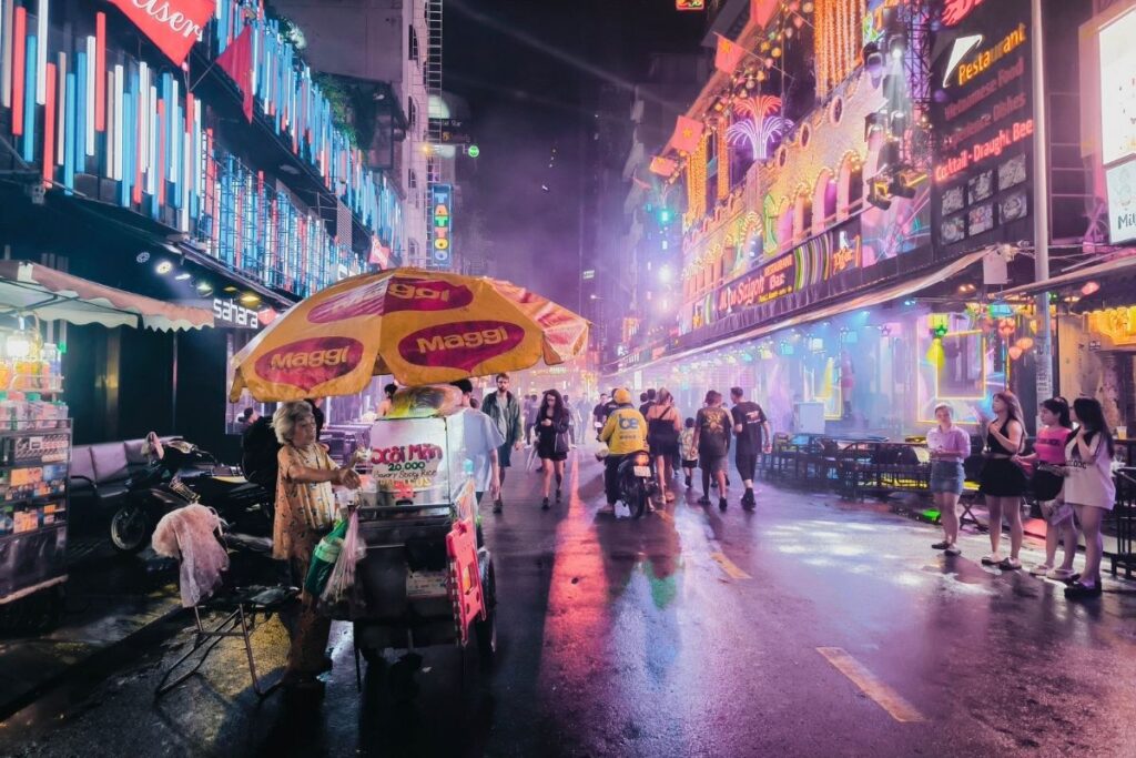 Bui Vien walking street at night