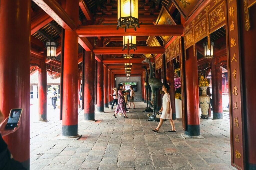 Temple of Literature hallway, Hanoi City